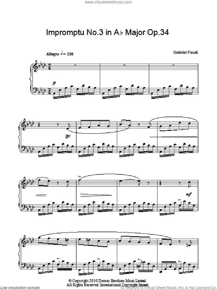 Impromptu No. 3 In A Flat