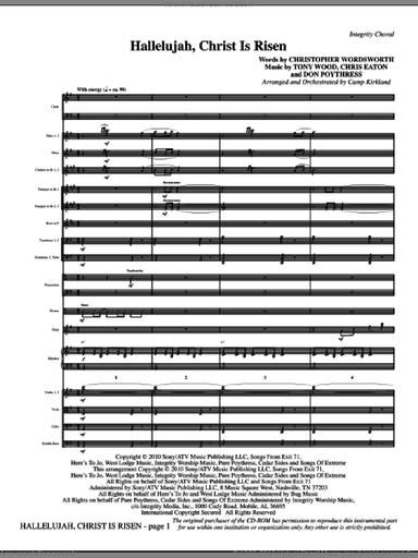 Hallelujah, Christ Is Risen (complete set of parts)