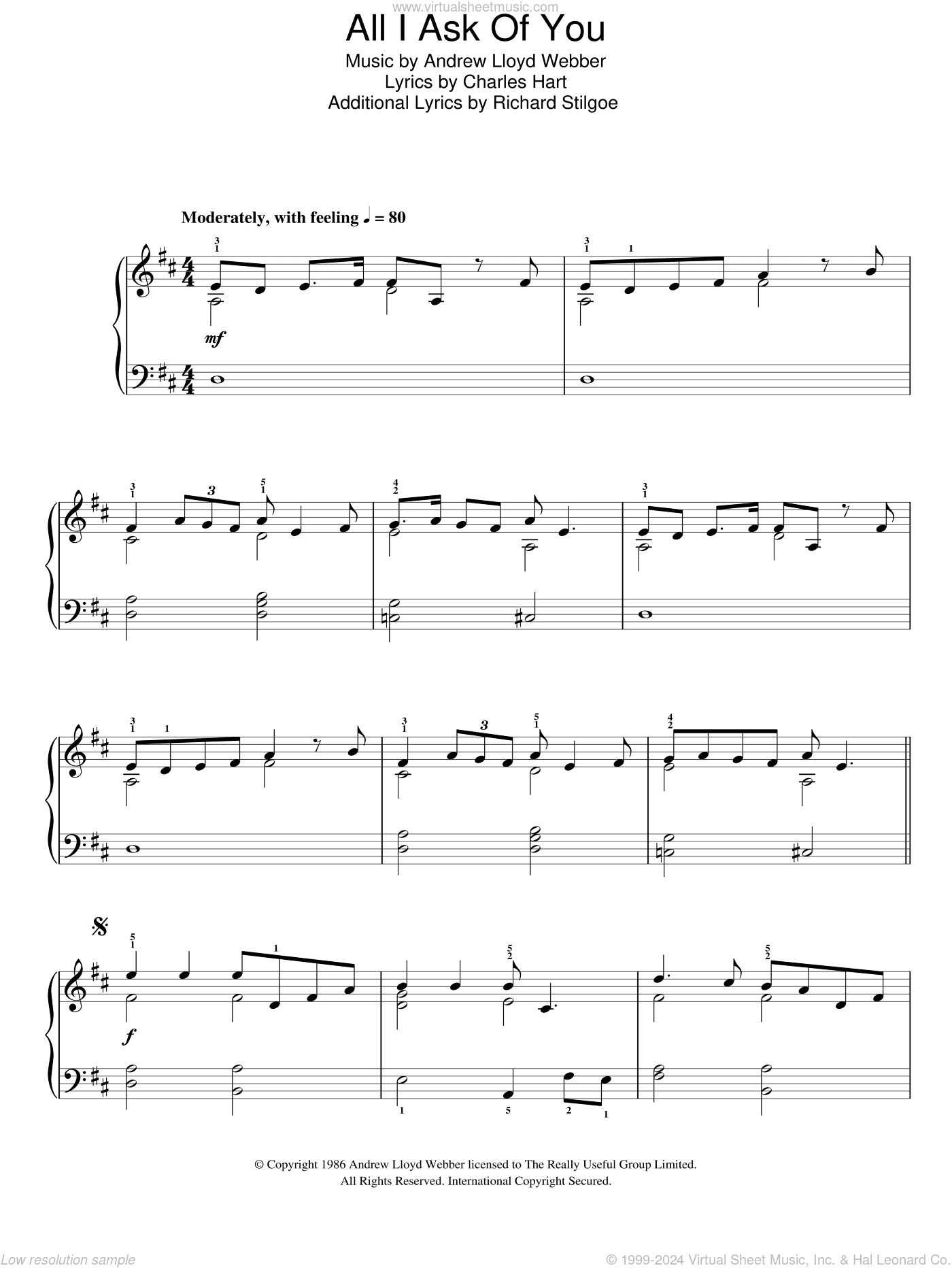 All I Ask Of You (from The Phantom Of The Opera)
