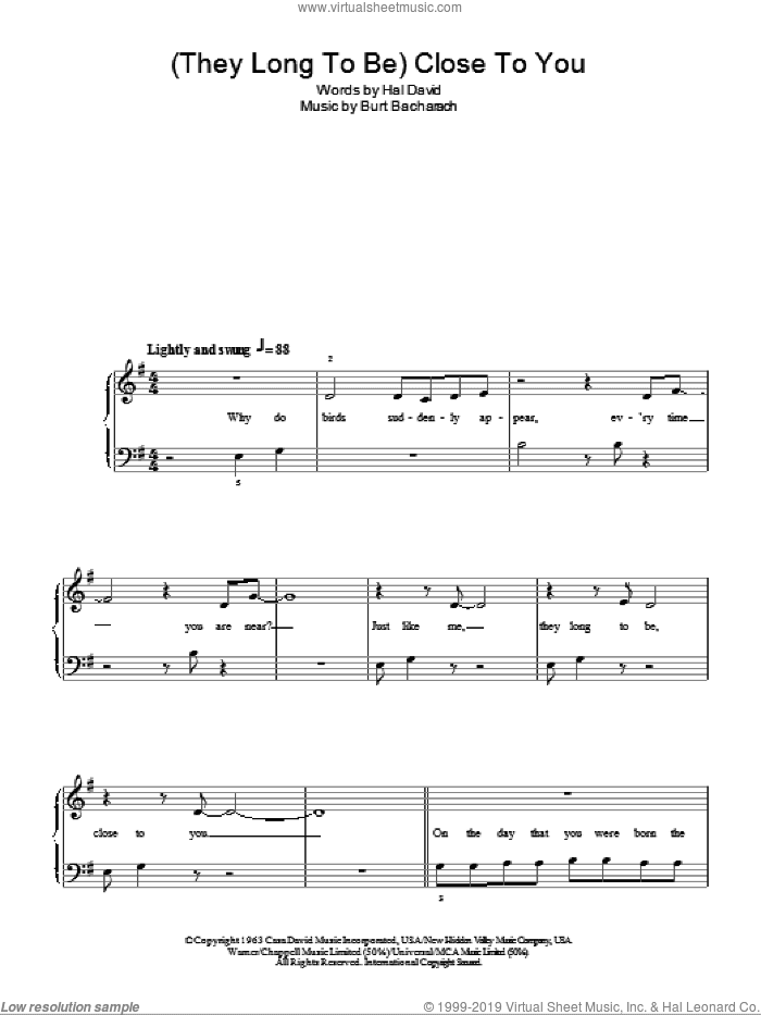 (They Long To Be) Close To You