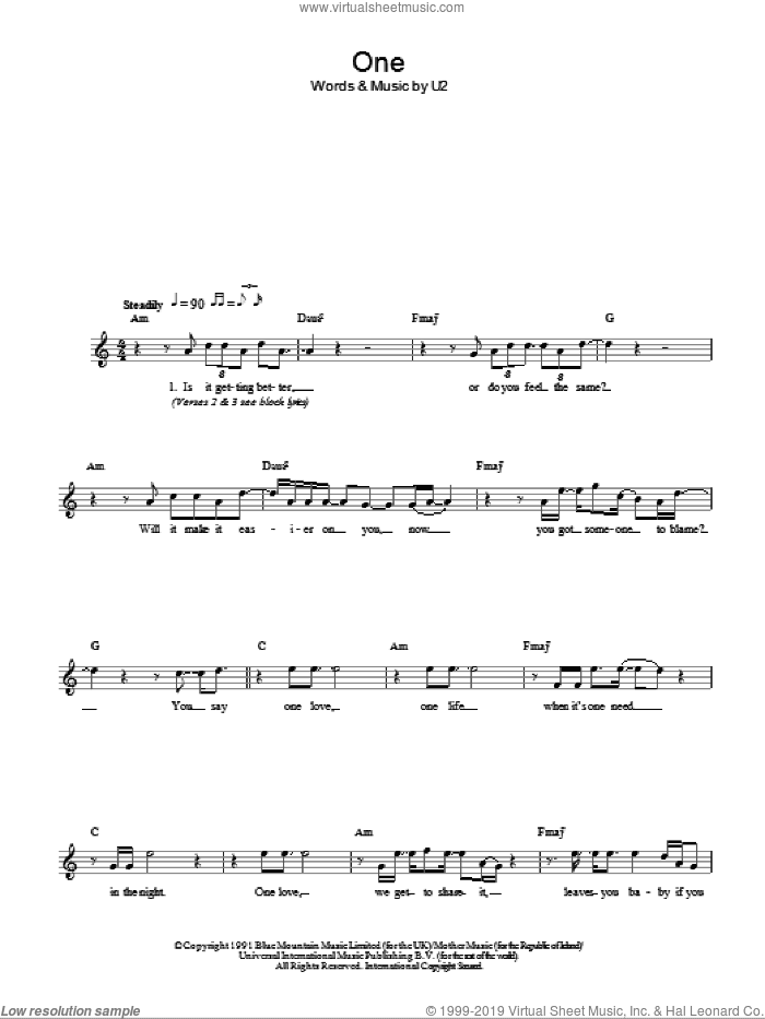 One