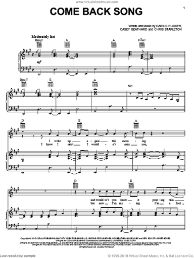 Come Back Song