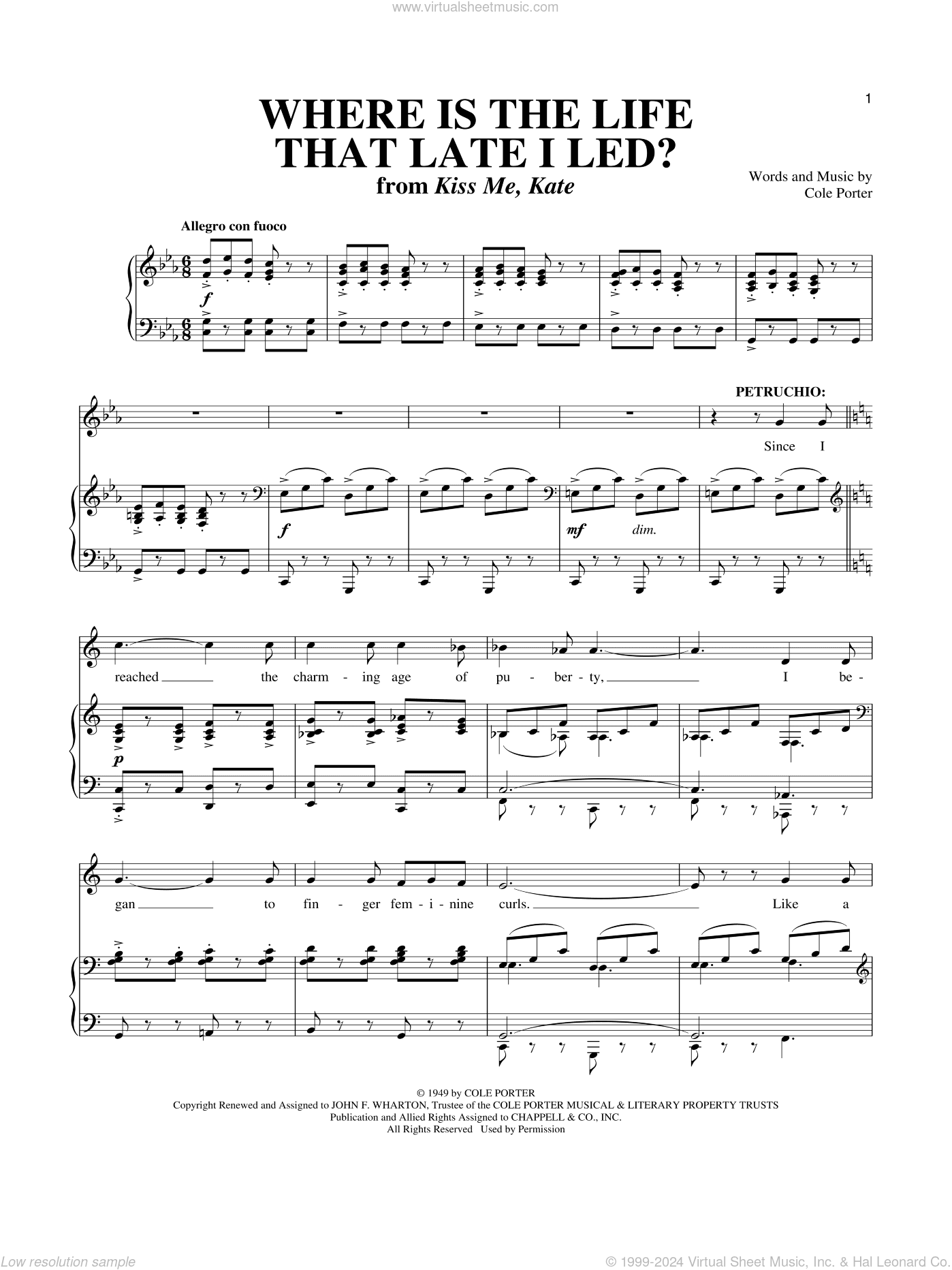 Where Is The Life That Late I Led? (from Kiss Me, Kate)