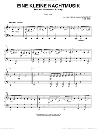 Eine Kleine Nachtmusik ("Romance"), Second Movement