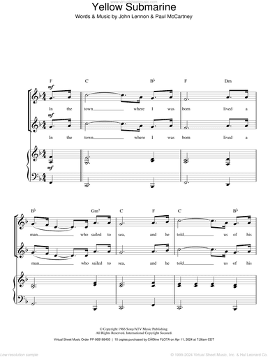 Yellow Submarine (arr. Rick Hein)
