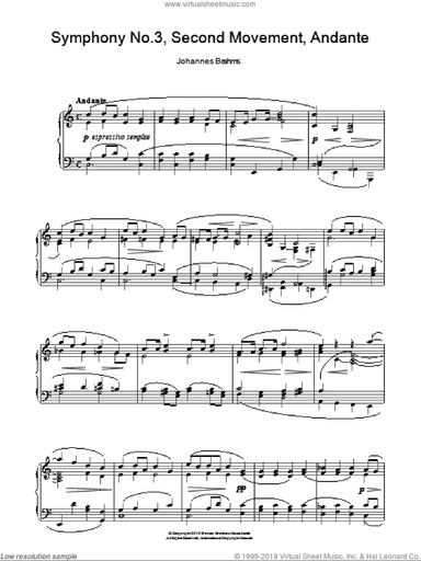 Symphony No. 3, Andante, (intermediate)