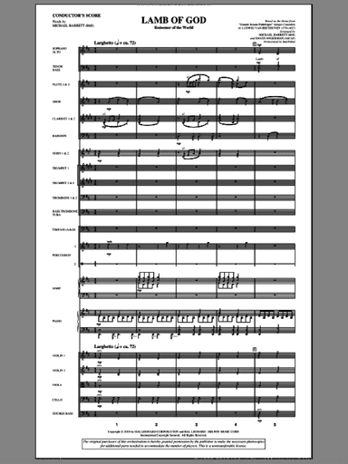 Lamb Of God (Redeemer Of The World) (complete set of parts)