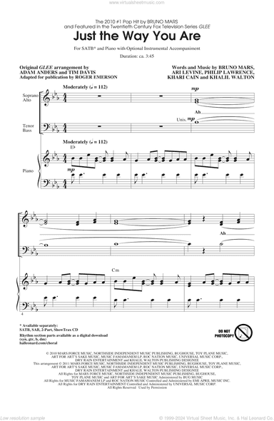 Just The Way You Are (from Glee) (arr. Roger Emerson)