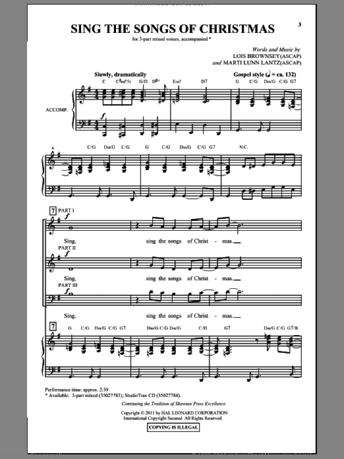 Sing The Songs Of Christmas