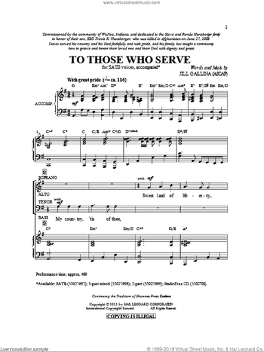 To Those Who Serve