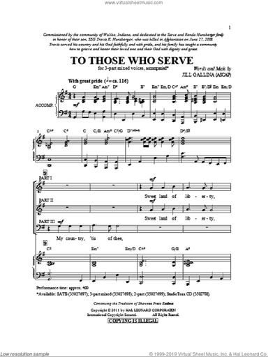To Those Who Serve