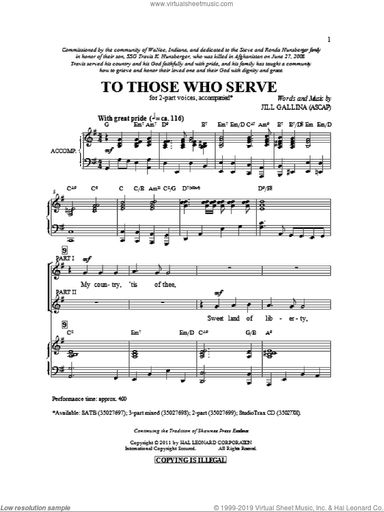 To Those Who Serve