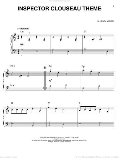 Inspector Clouseau Theme, (easy)