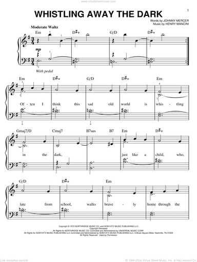 Whistling Away The Dark, (easy)