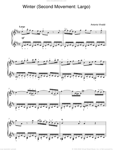 Winter from The Four Seasons (Second movement: Largo)