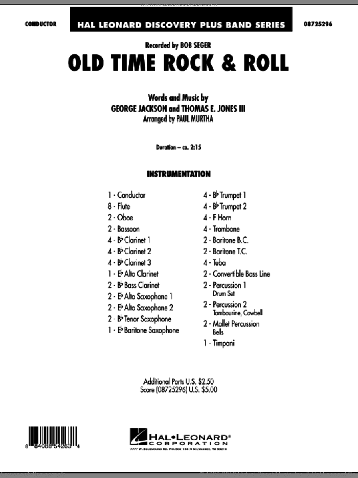 Old Time Rock and Roll (COMPLETE)