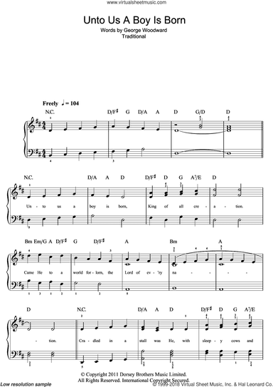 Unto Us A Boy Is Born