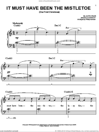It Must Have Been The Mistletoe (Our First Christmas) (arr. Phillip Keveren)
