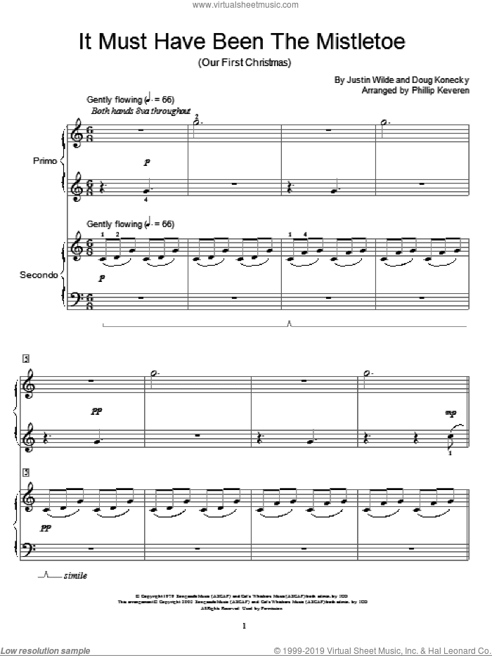 It Must Have Been The Mistletoe (Our First Christmas) (arr. Phillip Keveren)
