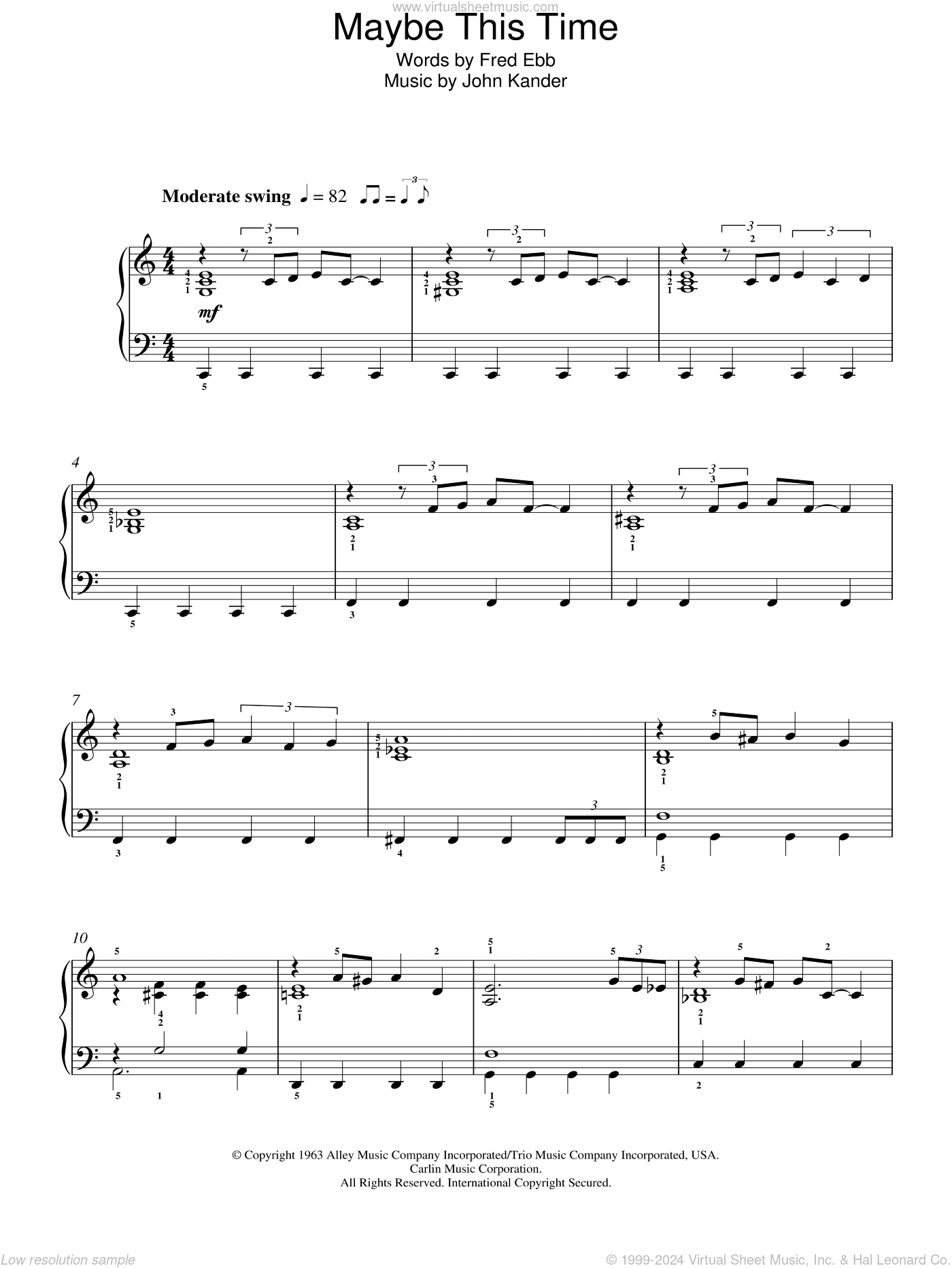 Maybe This Time (from Cabaret)