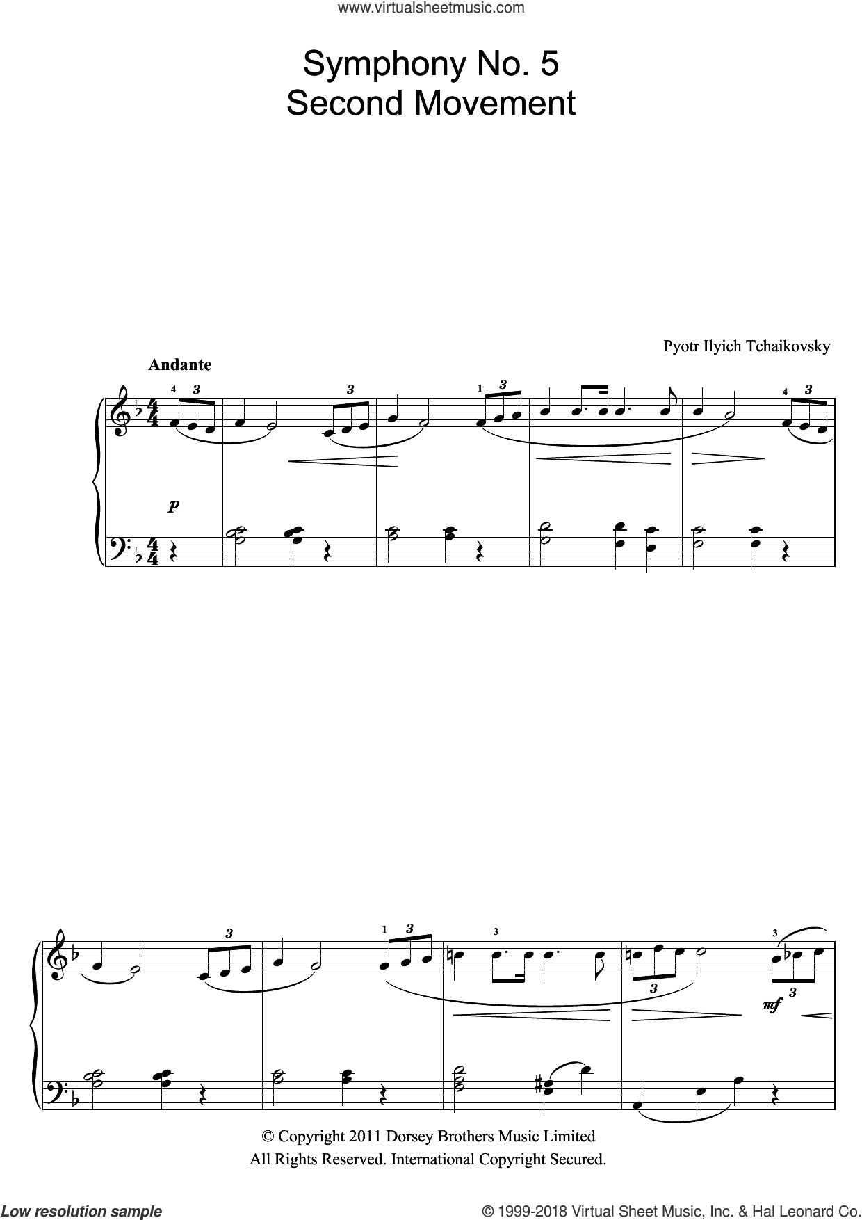 Symphony No.5 (2nd Movement: Andante)