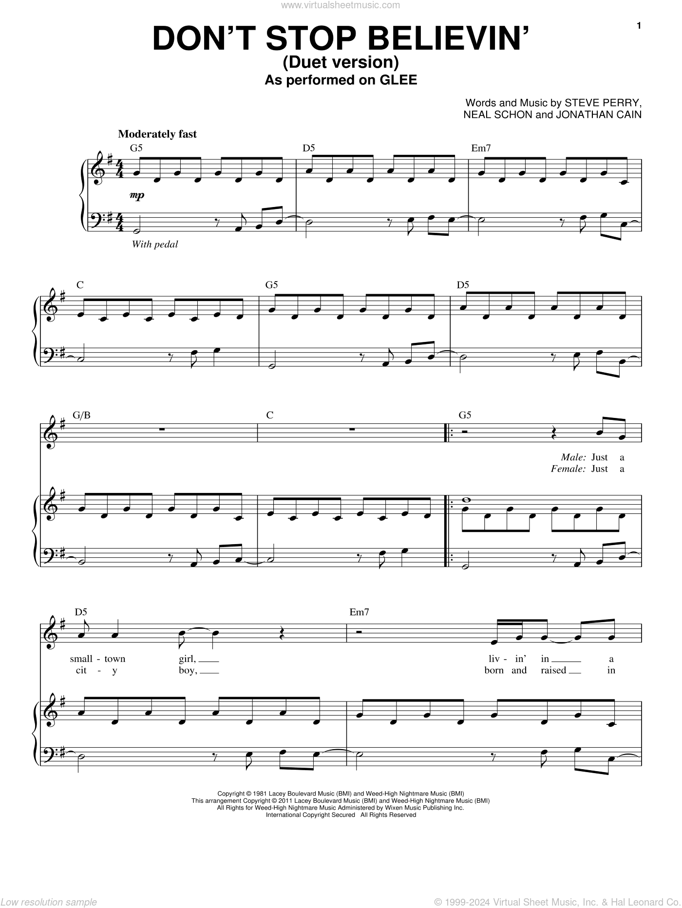 Don't Stop Believin' (Vocal Duet)