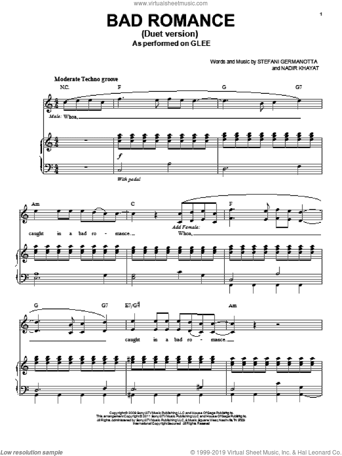 Bad Romance (Vocal Duet)