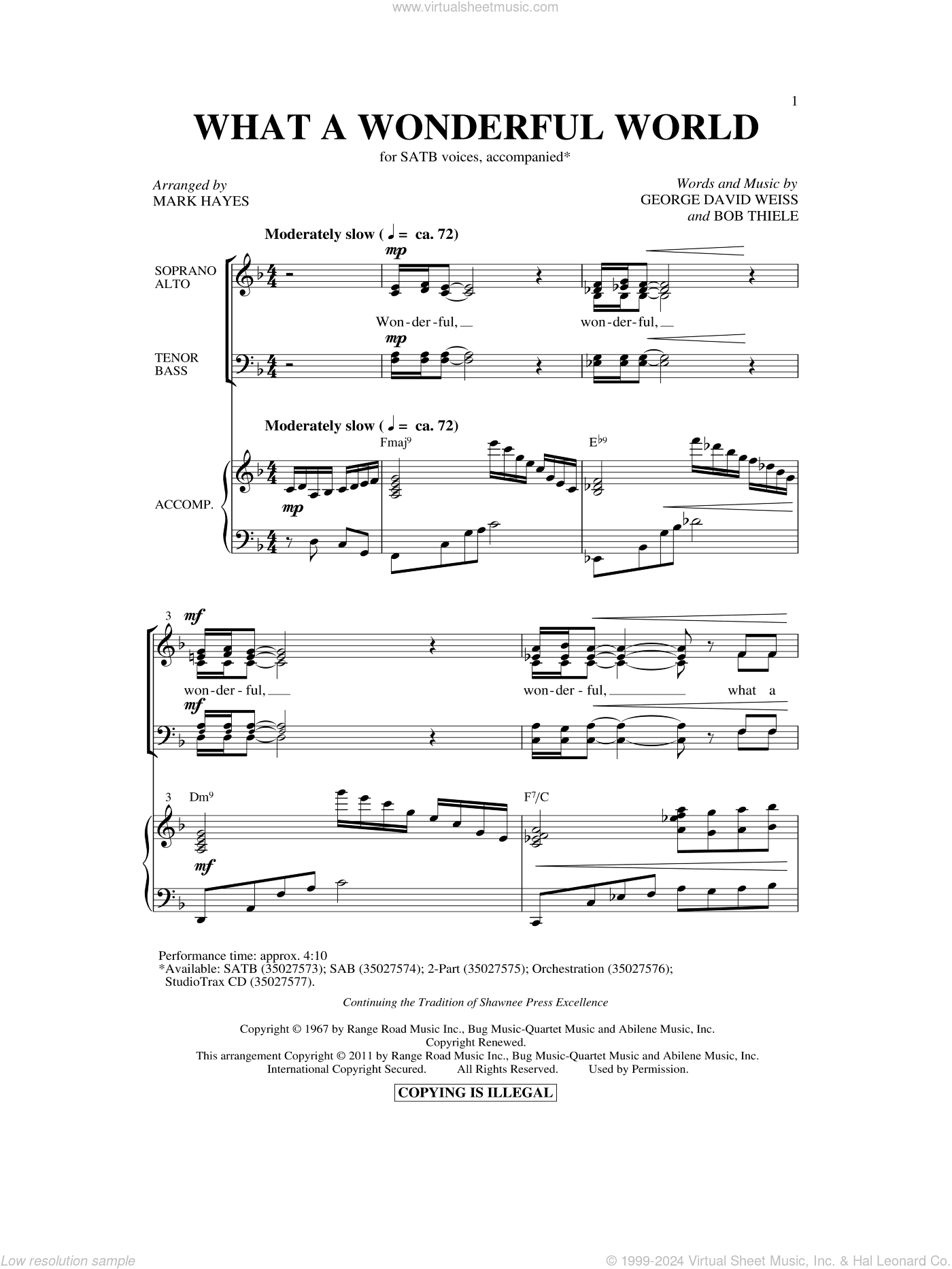 What A Wonderful World (arr. Tripp Carter)