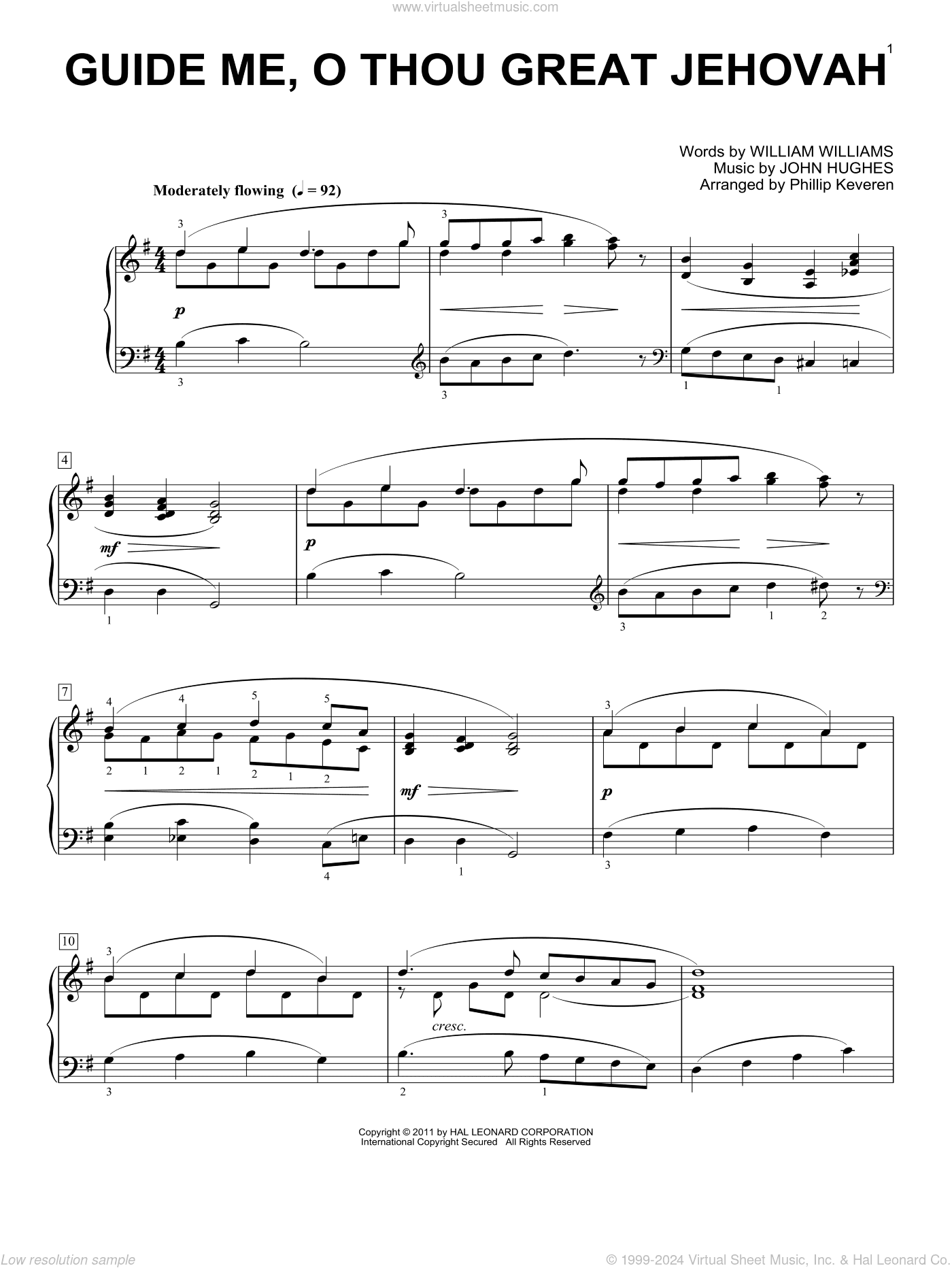 Guide Me, O Thou Great Jehovah [Classical version] (arr. Phillip Keveren)