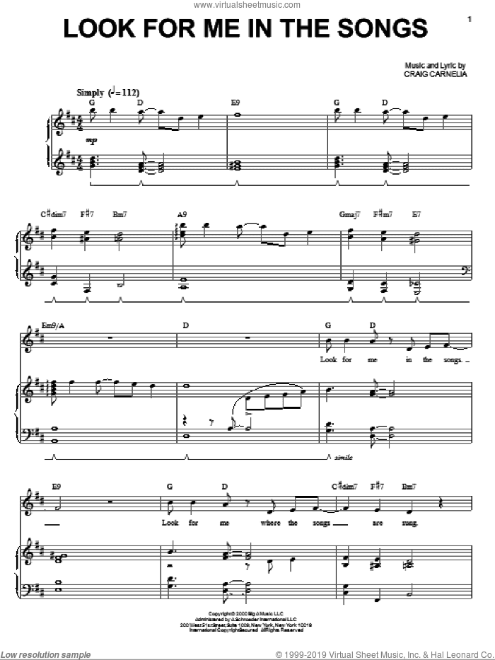 Look For Me In The Songs