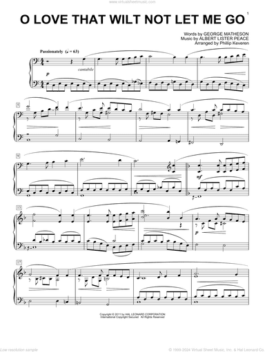 O Love That Wilt Not Let Me Go [Classical version] (arr. Phillip Keveren)