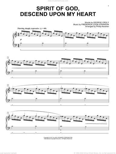 Spirit Of God, Descend Upon My Heart [Classical version] (arr. Phillip Keveren)