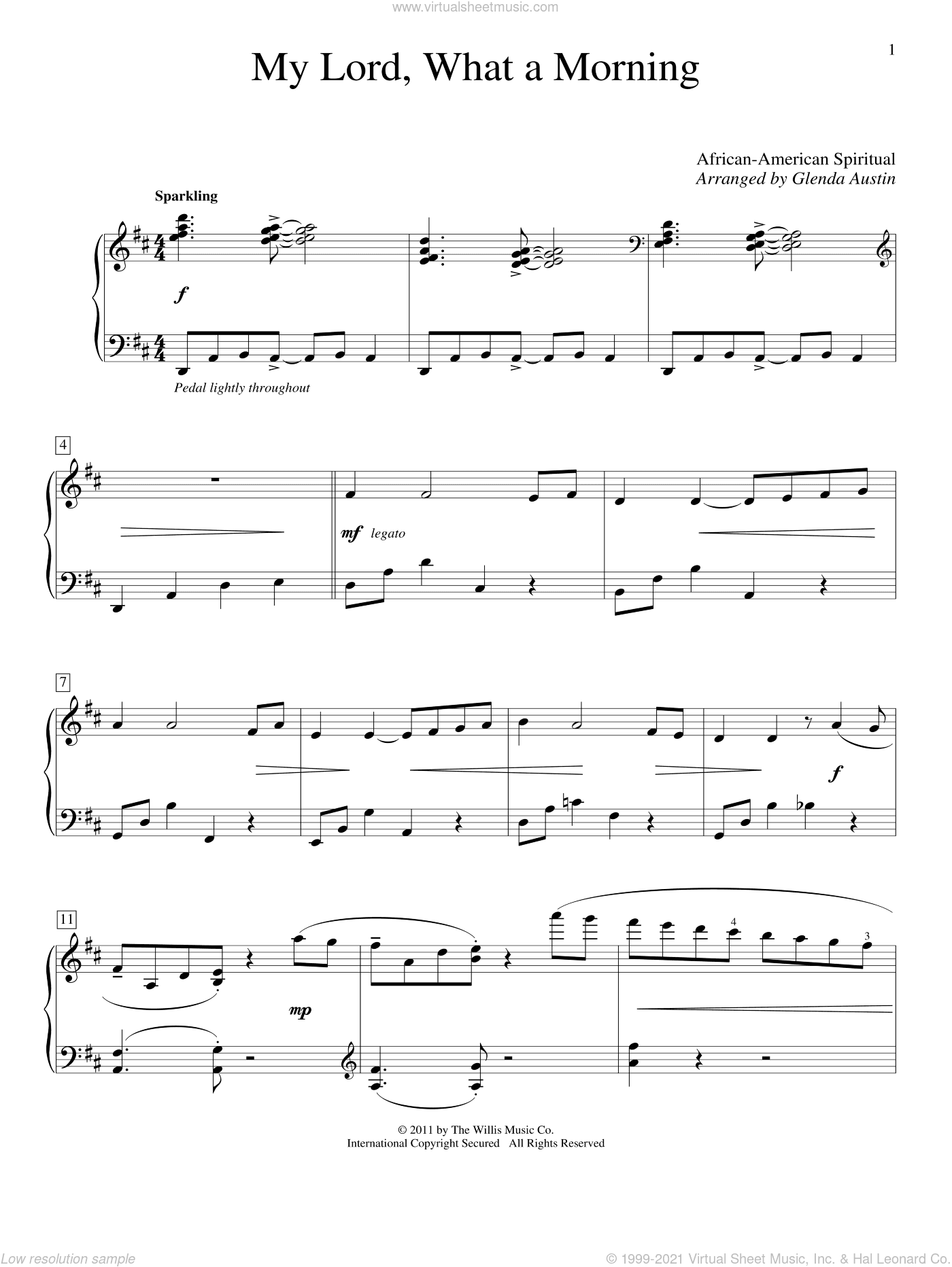 My Lord, What A Morning (arr. Artina McCain)