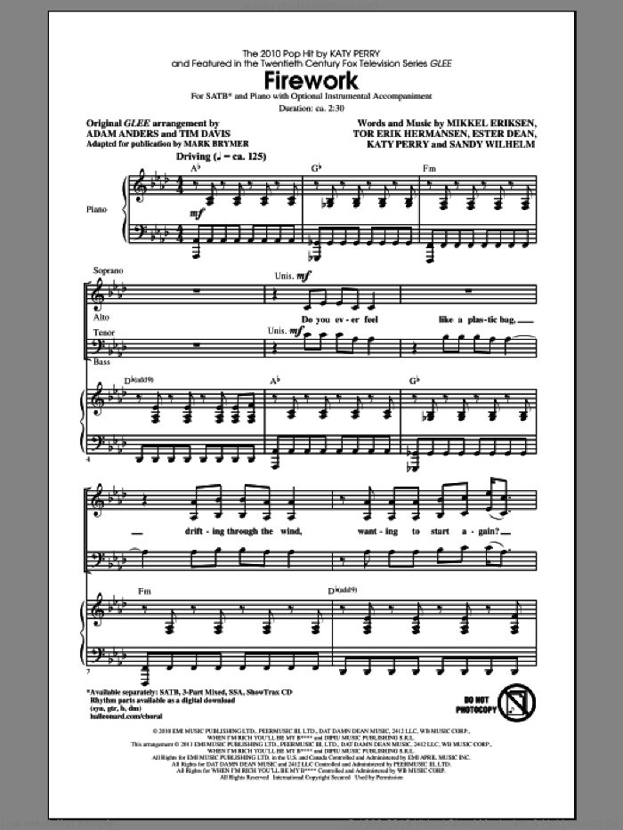 Firework (adapted by Mark Brymer)
