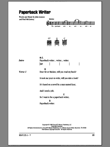 Paperback Writer