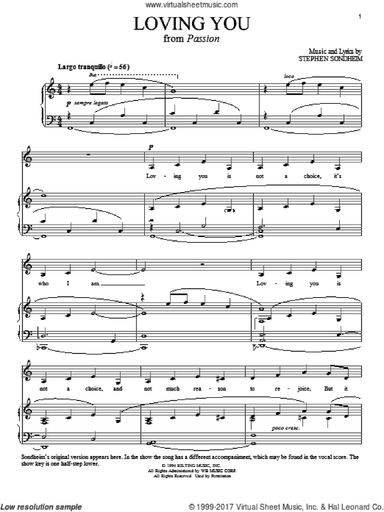 Broadway Selections from Passion (complete set of parts)