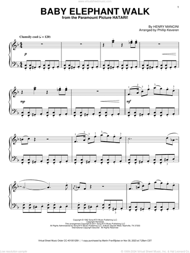 Baby Elephant Walk (arr. Phillip Keveren)