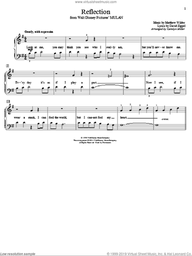 Reflection (Pop Version) (from Mulan) (arr. Carolyn Miller)