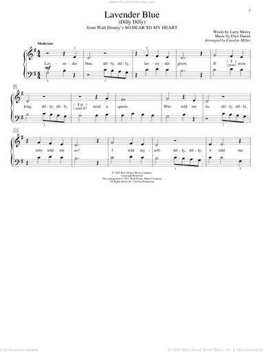 Lavender Blue (Dilly Dilly) (from So Dear To My Heart) (arr. Carolyn Miller)