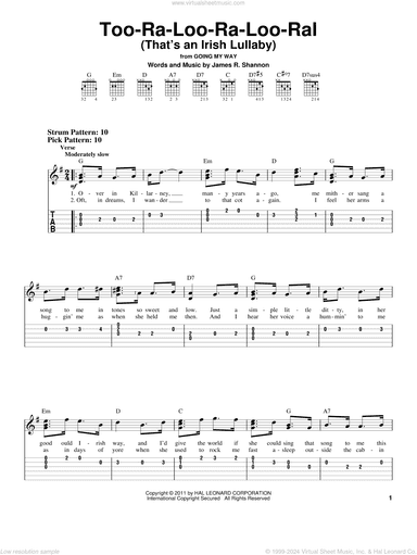 Too-Ra-Loo-Ra-Loo-Ral (That's An Irish Lullaby)