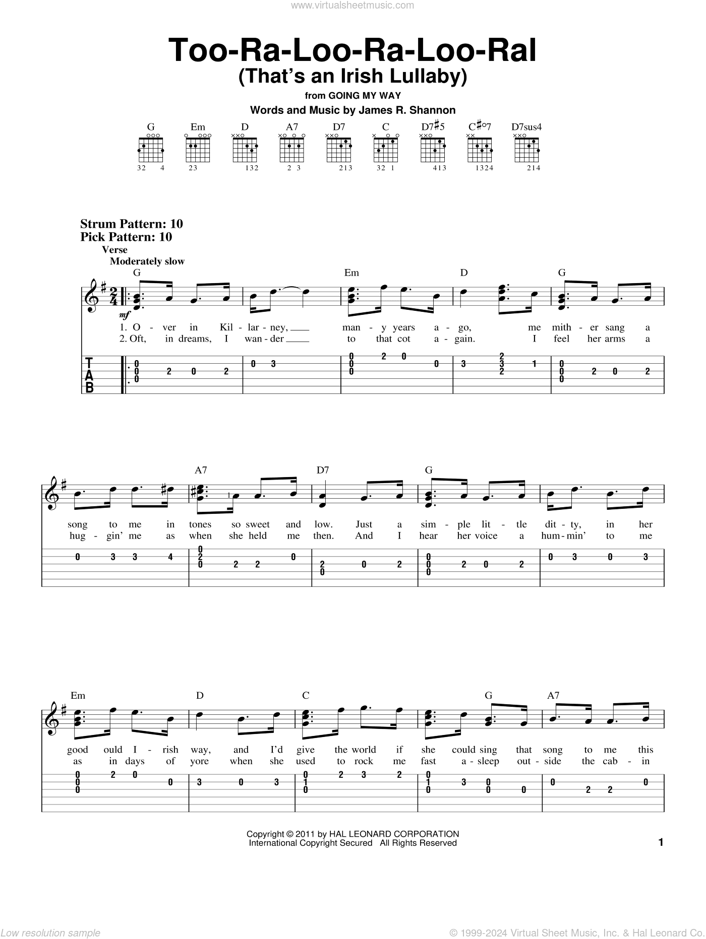 Too-Ra-Loo-Ra-Loo-Ral (That's An Irish Lullaby)