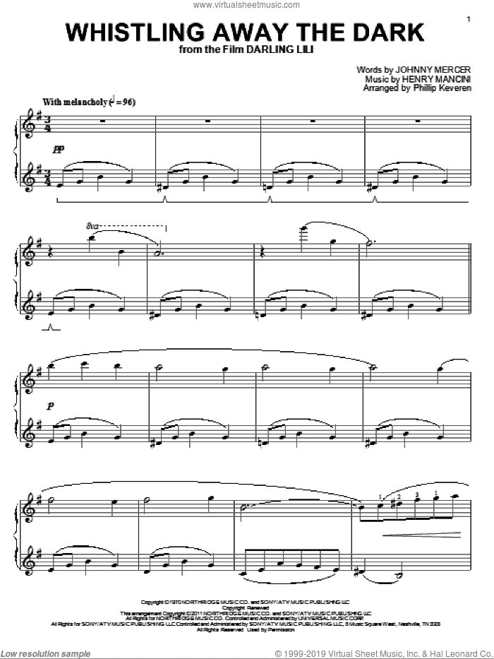 Whistling Away The Dark (arr. Phillip Keveren)