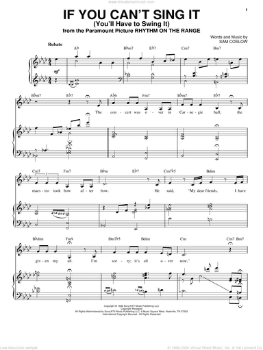 If You Can't Sing It (You'll Have To Swing It)
