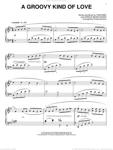 A Groovy Kind Of Love (arr. Phillip Keveren)