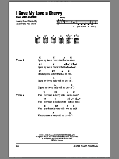 I Gave My Love A Cherry (The Riddle Song)