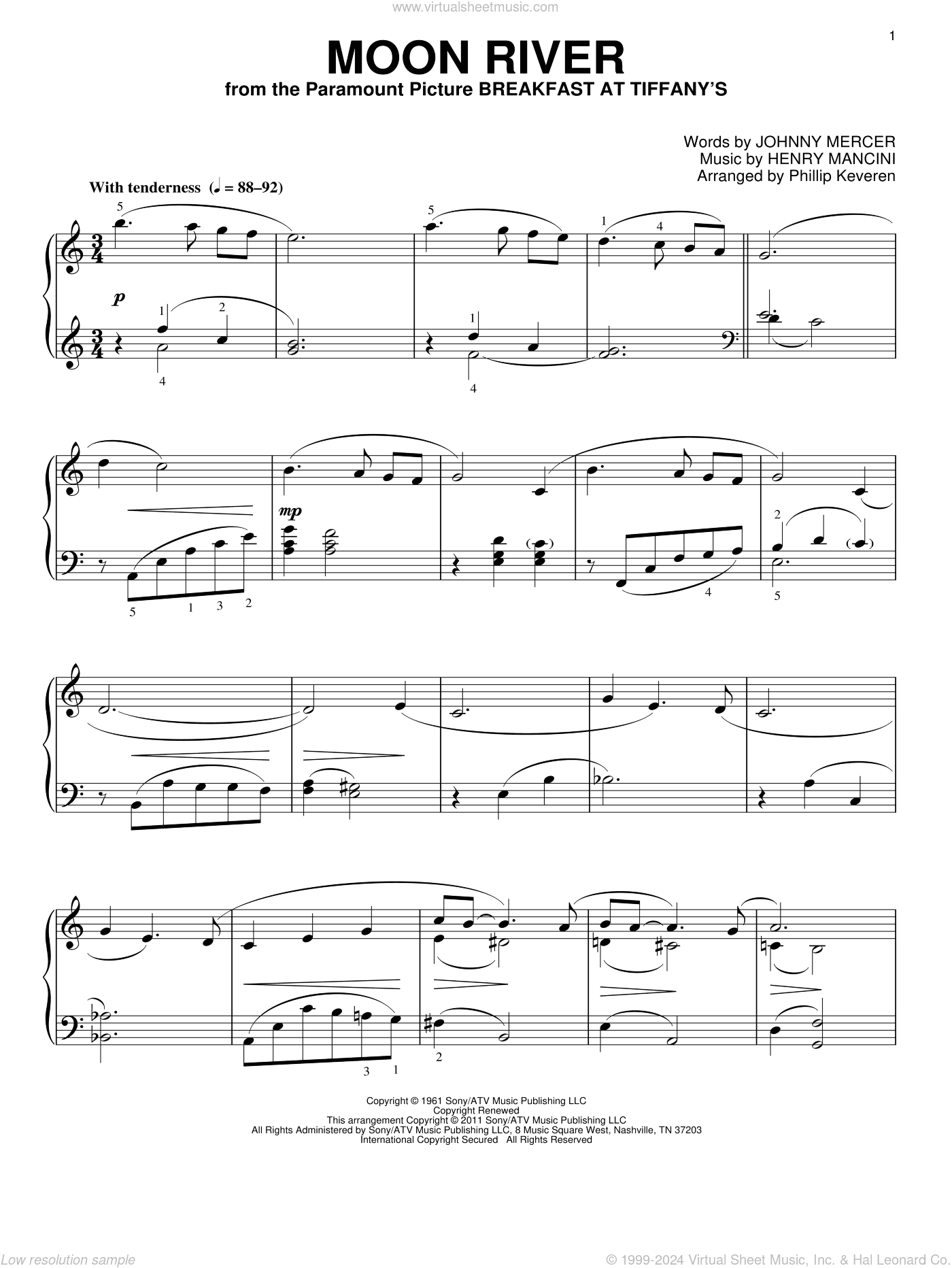 Moon River (arr. Phillip Keveren)