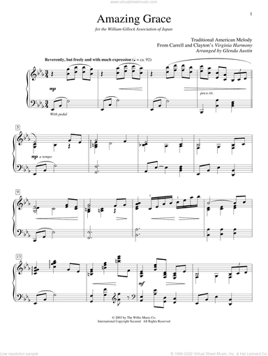 Amazing Grace, (beginner)
