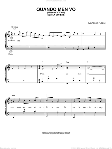 Quando Men Vo (Mussetta's Waltz)