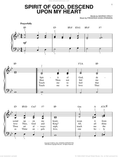 Spirit Of God, Descend Upon My Heart