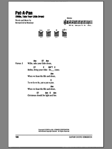 Pat-A-Pan (Willie, Take Your Little Drum)